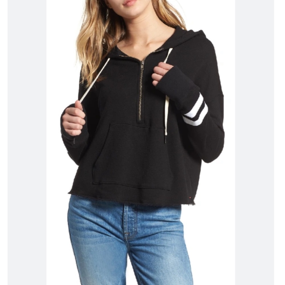 N:philanthropy Hickory Half Zip
Cotton Blend Hoodie In‎ Black